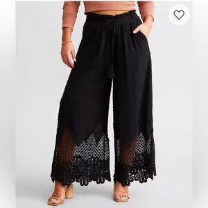 Miss Me Black Textured Pants
